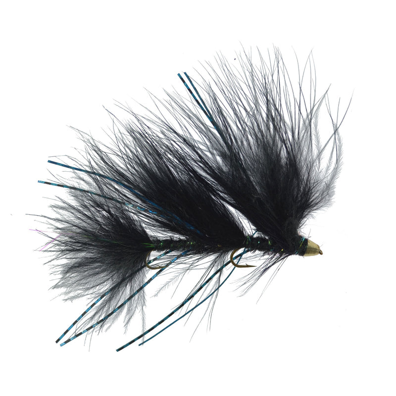 Load image into Gallery viewer, 3 Pack Circus Peanut Envy Articulated Streamers Black - Size 6