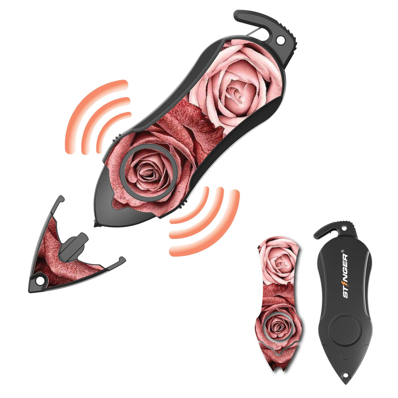 Load image into Gallery viewer, Personal Alarm Keychain Safety Emergency Tool (Twin Rose)