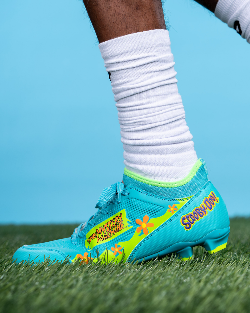 Load image into Gallery viewer, Scooby-Doo Mystery Machine Football Cleats - Velocity 3.0 by Phenom Elite