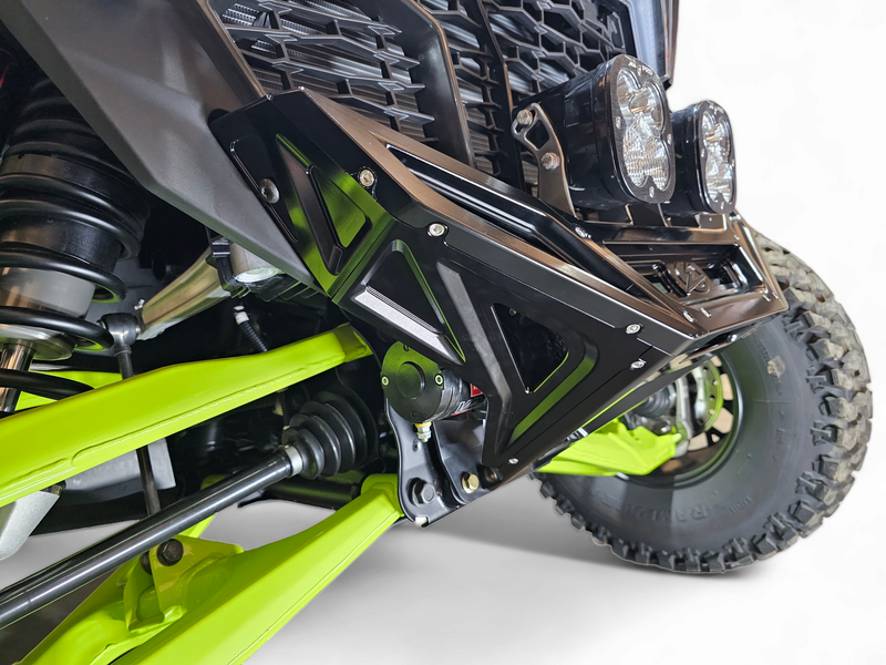 Load image into Gallery viewer, 2022-2025 Polaris RZR Pro R, Pro S, Turbo R Machined Billet Front Winch Bumper (Black Anodize)