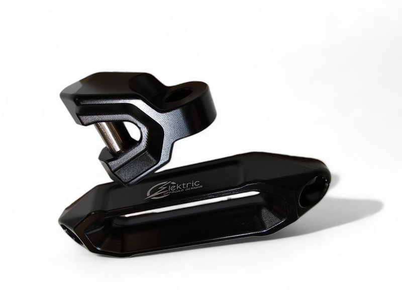 Load image into Gallery viewer, Elektric Offroad Designs UTV Winch Fairlead and Hook (Black)