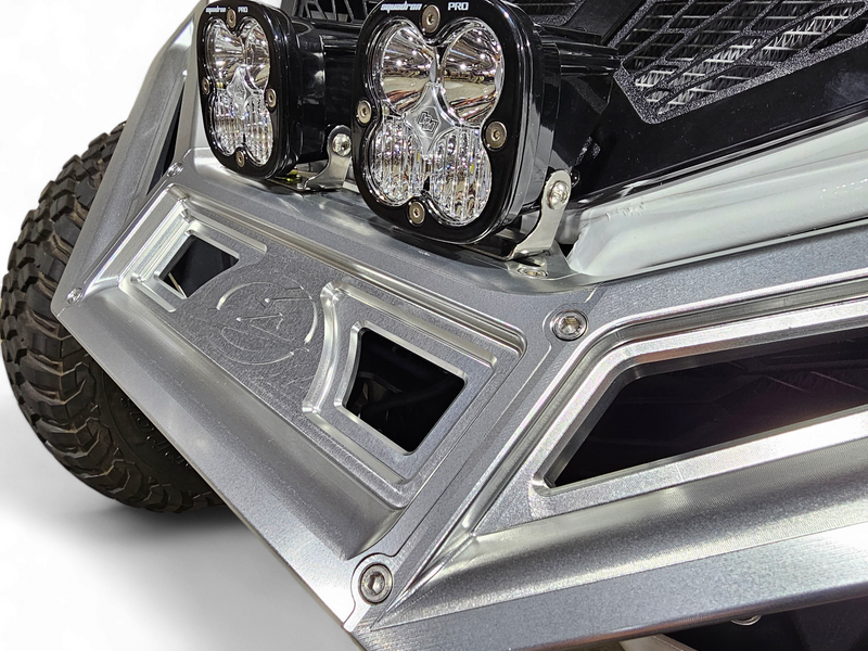 Load image into Gallery viewer, 2017 to Current Can-Am X3 Maverick Machined Billet Front Winch Bumper (Clear Anodize)