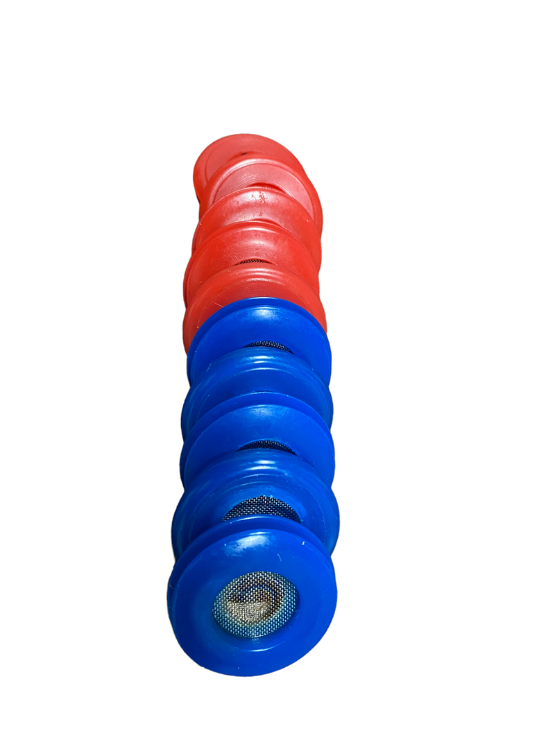 Load image into Gallery viewer, 5 Red & 5 Blue Polyurethane Seal With Filter Gladhand 10 PACK | 10017RBF