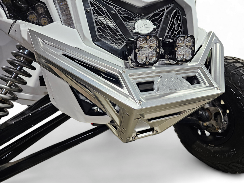 Load image into Gallery viewer, 2017 to Current Can-Am X3 Maverick Machined Billet Front Winch Bumper (Clear Anodize)