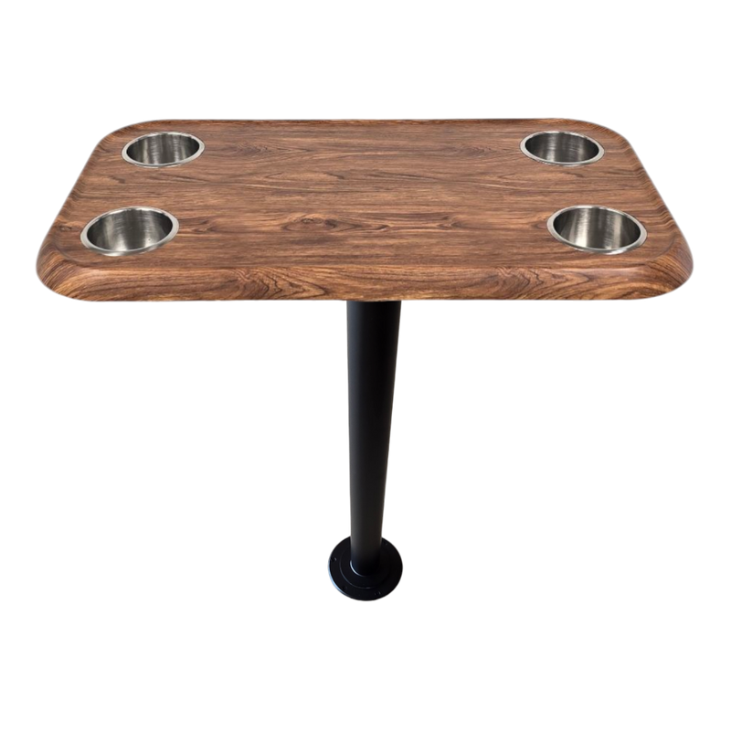 Load image into Gallery viewer, RV Side Tables | RV End Tables - Table Set - 6" Flush Mount Floor Plate / Anti Wobble, Cocktail Design (6 colors)