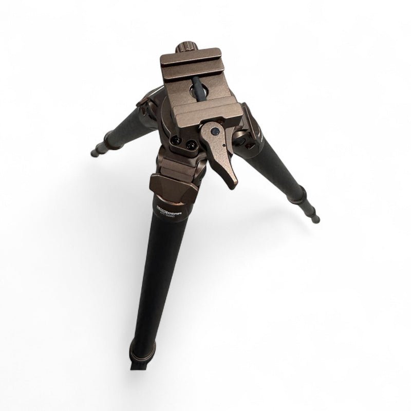 Load image into Gallery viewer, Linkogear HT-324C Carbon Fiber Tripod – Picatinny/Arca, 64" Max, 66lb Capacity - Brown