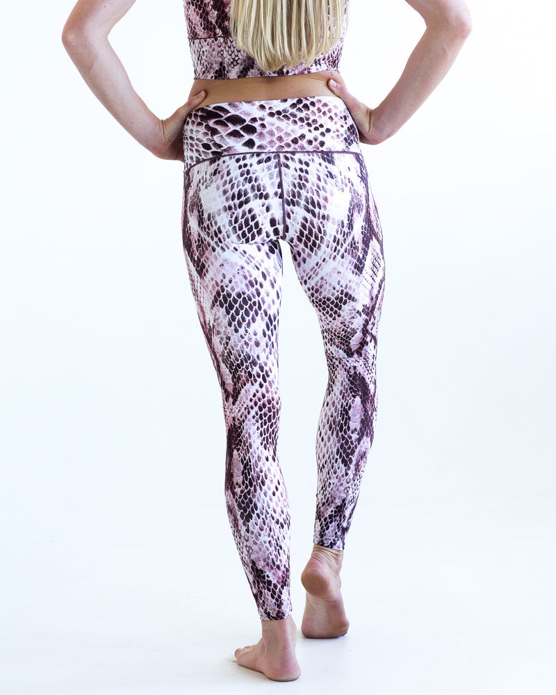 Load image into Gallery viewer, Pink Snakeskin Yoga Pants *FINAL SALE*