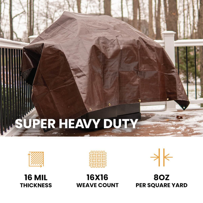Load image into Gallery viewer, 6' x 8' Super Heavy Duty Poly Tarp