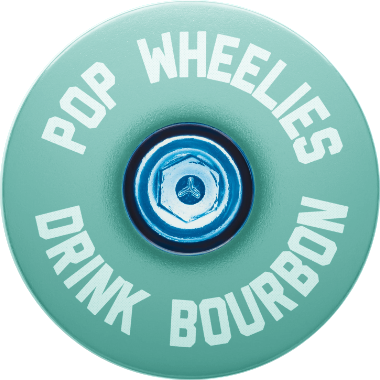Load image into Gallery viewer, Pop Wheelies Drink Bourbon Bicycle Headset Cap