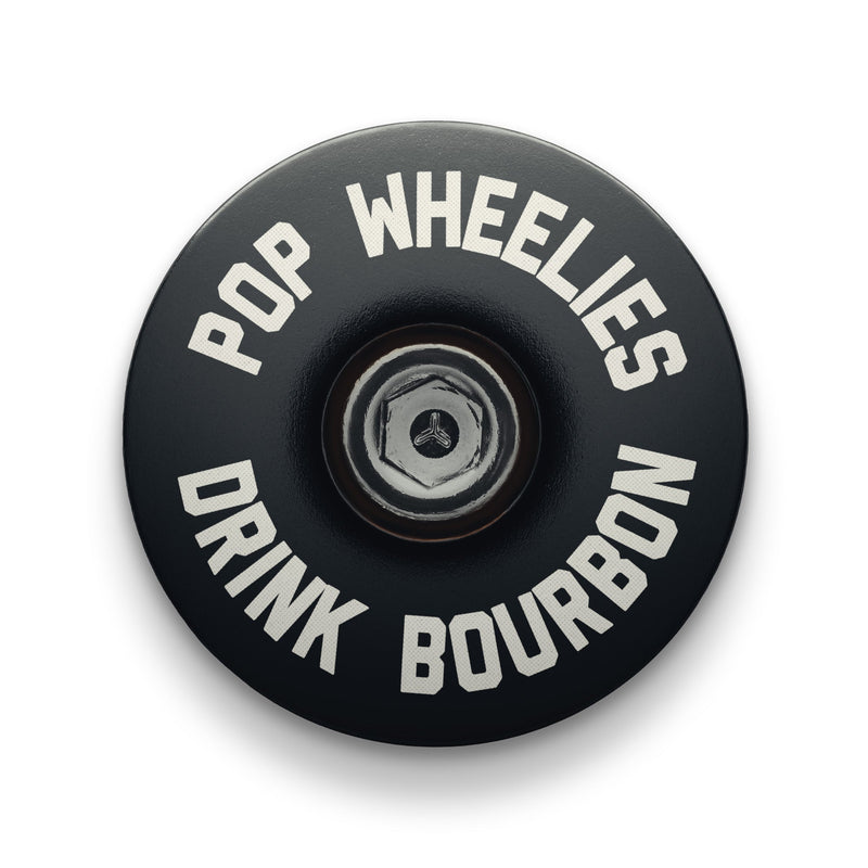 Load image into Gallery viewer, Pop Wheelies Drink Bourbon Bicycle Headset Cap
