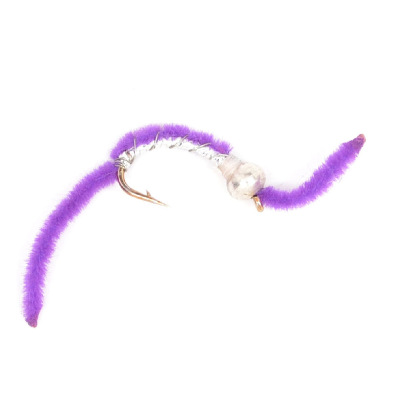 Load image into Gallery viewer, Trout Fly Assortment - San Juan Worm Power Bead Wet Nymph Fly Fishing Flies - 1 Dozen Hook Size 10 - 3 Each of 4 Patterns