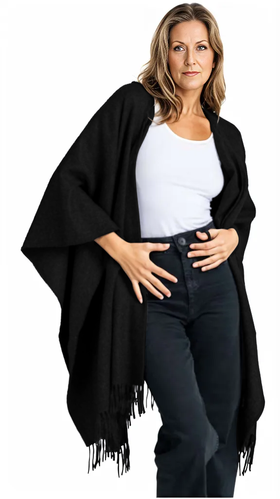 Load image into Gallery viewer, Premium Classic Solid Alpaca Poncho