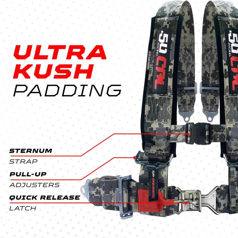 Load image into Gallery viewer, Pro Series 3" 4 point Latch Harness 50 Caliber Racing