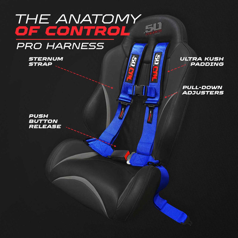 Load image into Gallery viewer, Pro Series 4 point Harness with push button release 2" & 3" available