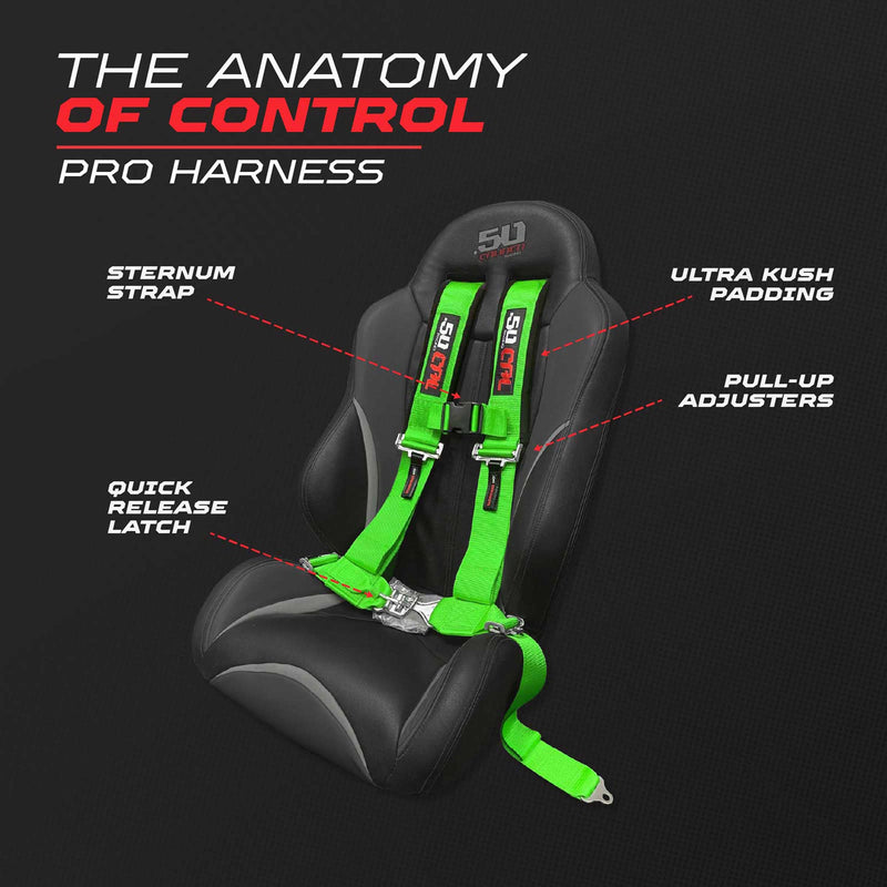 Load image into Gallery viewer, Pro Series 2" 4 point Latch Harness 50 Caliber Racing Harness