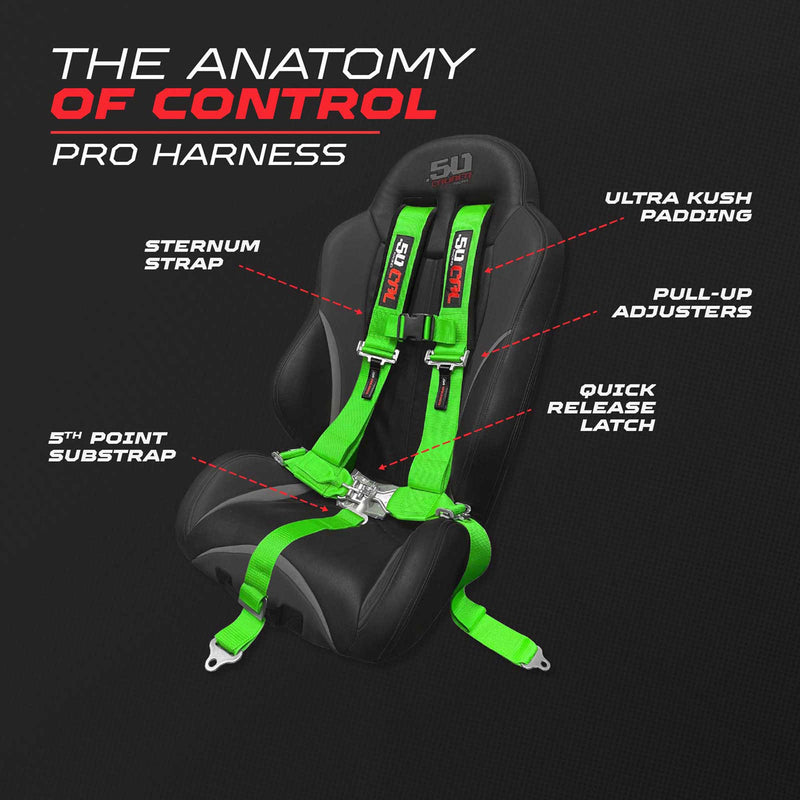 Load image into Gallery viewer, 2" 5 point Pro Series Latch Harness 50 Caliber Racing Harness