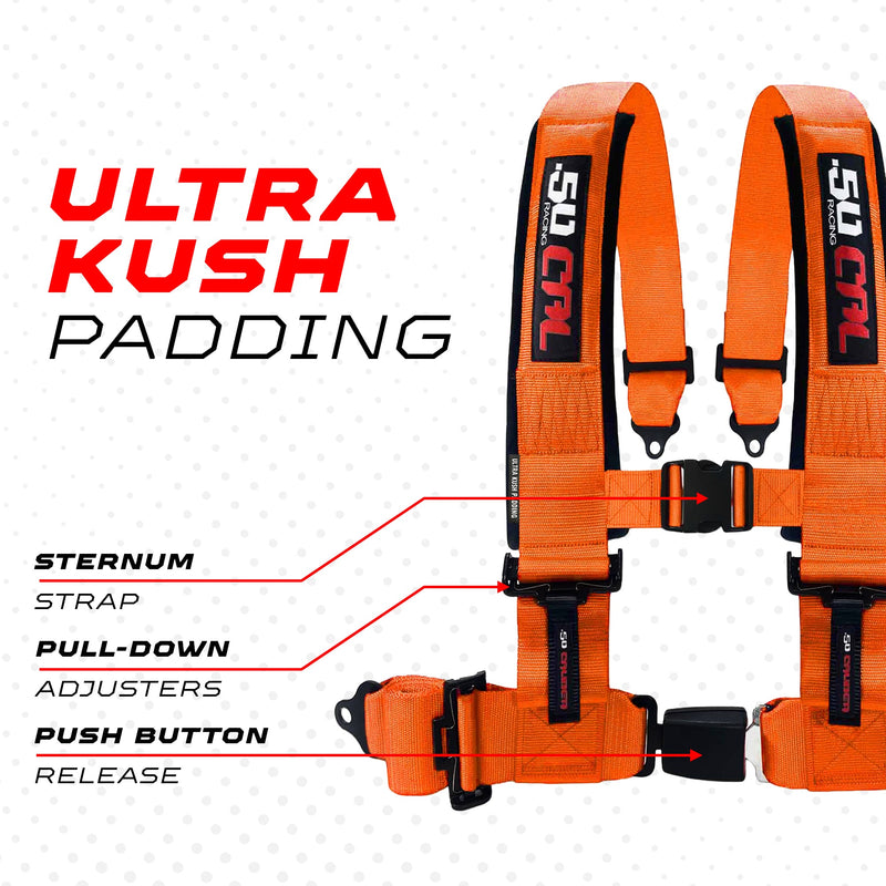 Load image into Gallery viewer, Pro Series 4 point Harness with push button release 2" & 3" available