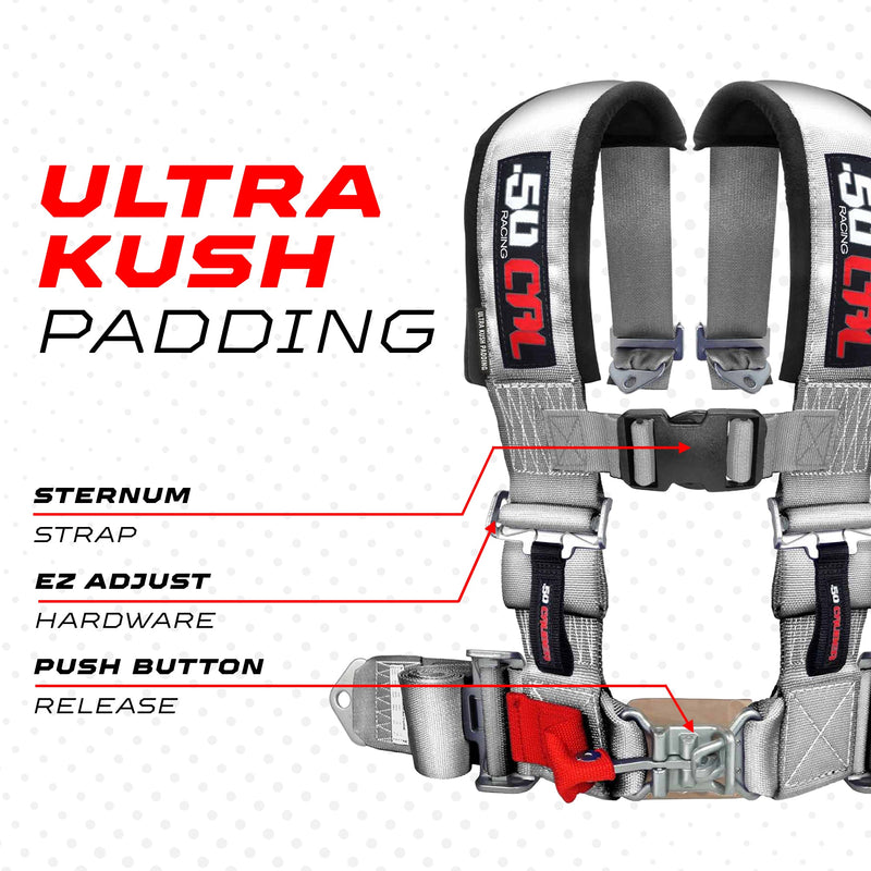 Load image into Gallery viewer, Pro Series 2" 4 point Latch Harness 50 Caliber Racing Harness