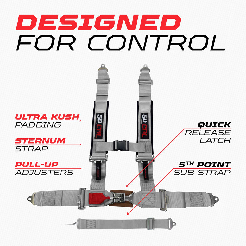 Load image into Gallery viewer, 2" 5 point Pro Series Latch Harness 50 Caliber Racing Harness
