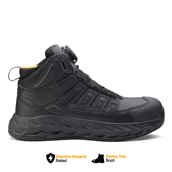 Load image into Gallery viewer, Pro Safety Mid 6" Composite Toe Work Boot – Black