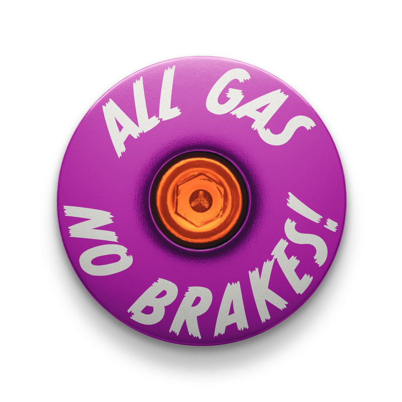 Load image into Gallery viewer, All Gas No Brakes - Custom Bike Headset Cap