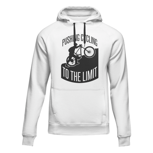 Pushing Cycling To The Limit Adult Fleece Hooded Sweatshirt