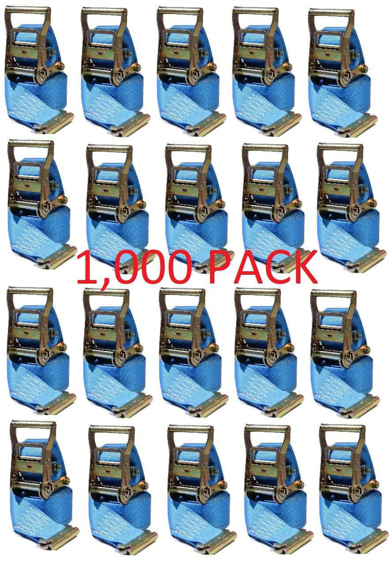 Load image into Gallery viewer, 2 in x 20 ft Van Ratchet Strap E-Track w/ Spring E 1,000 PACK | R20EX1000
