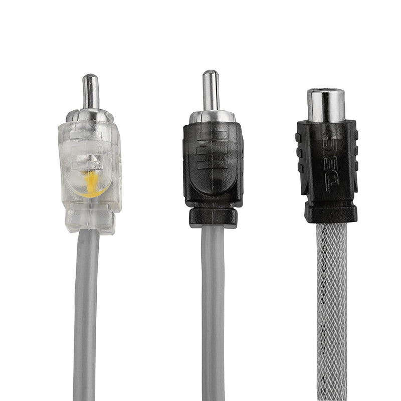 Load image into Gallery viewer, Level 2 RCA 100% Copper OFC Y Connector 1 FEMALE to 2 MALE - SILVER