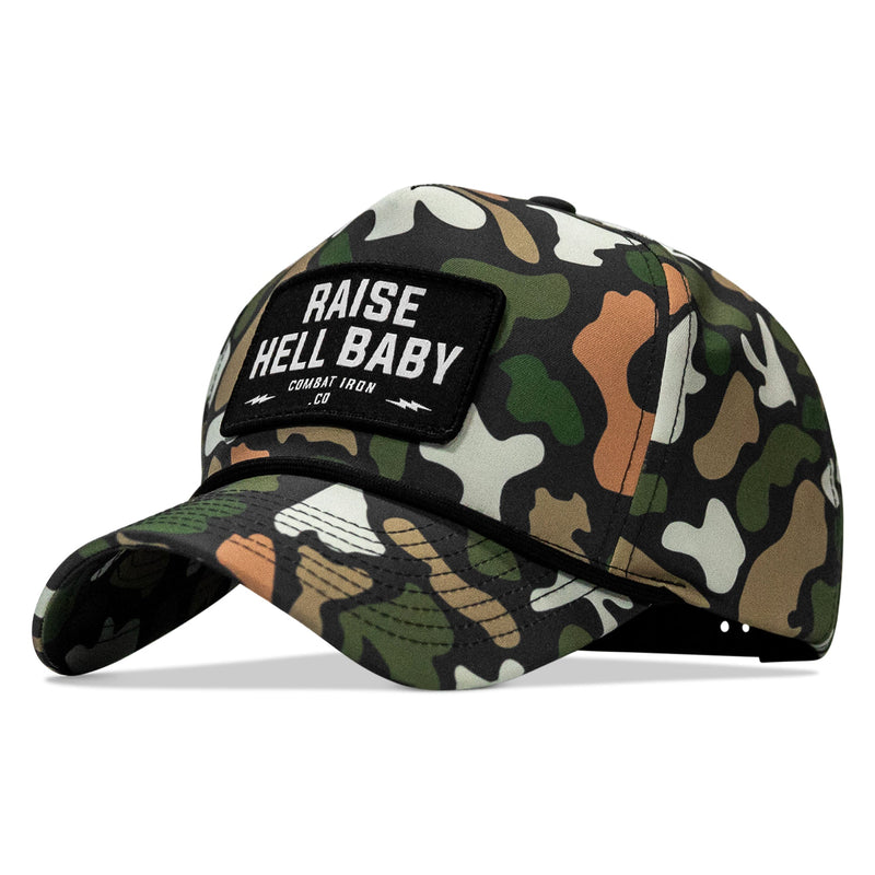 Load image into Gallery viewer, Raise Hell Baby Patch 5 Pannel Snapback