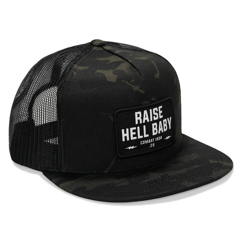 Load image into Gallery viewer, Raise Hell Baby Patch. Flatbill Hat