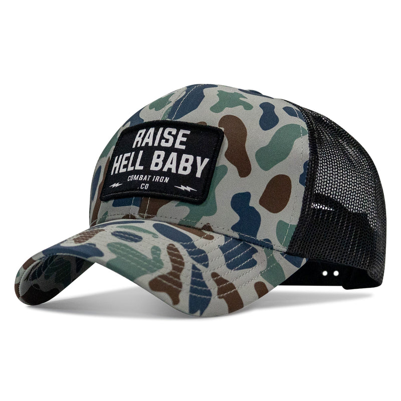 Load image into Gallery viewer, Raise Hell Baby Patch Snapback Hat