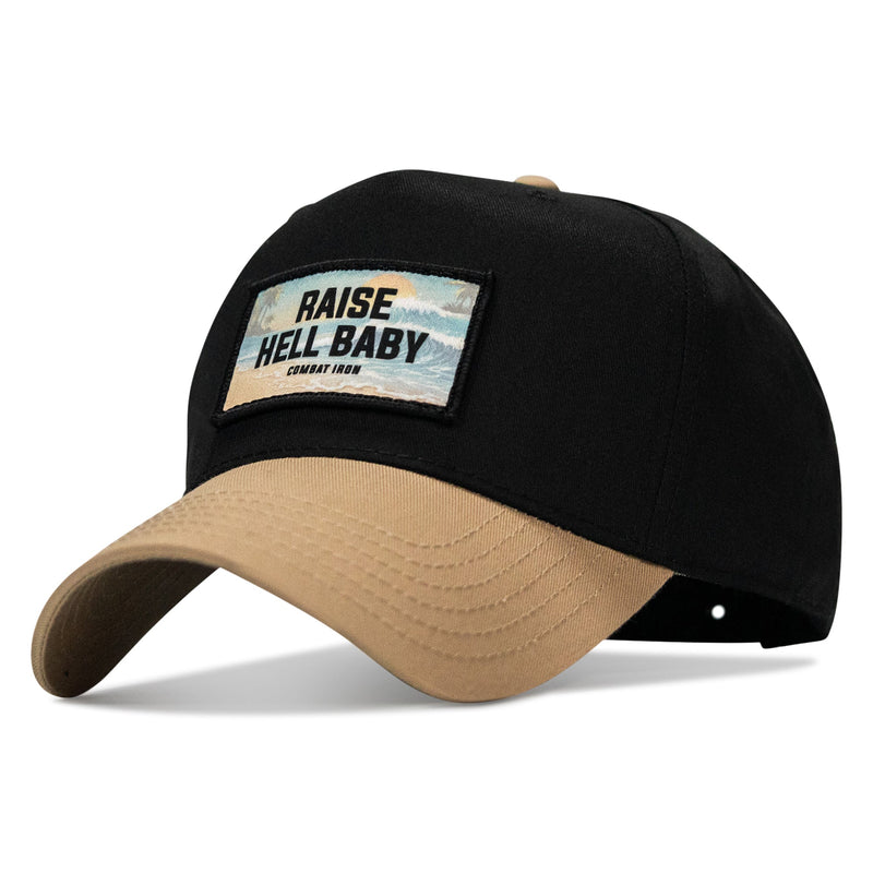 Load image into Gallery viewer, Raise Hell Baby Sunset Patch Snapback Hat