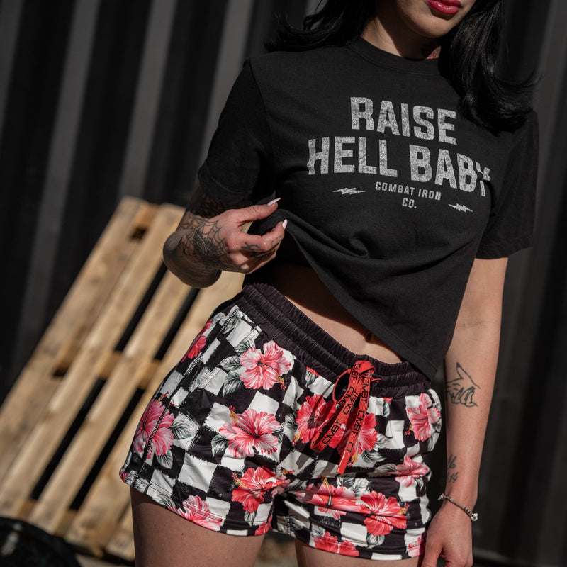 Load image into Gallery viewer, Raise Hell Baby Women's Crop T-Shirt