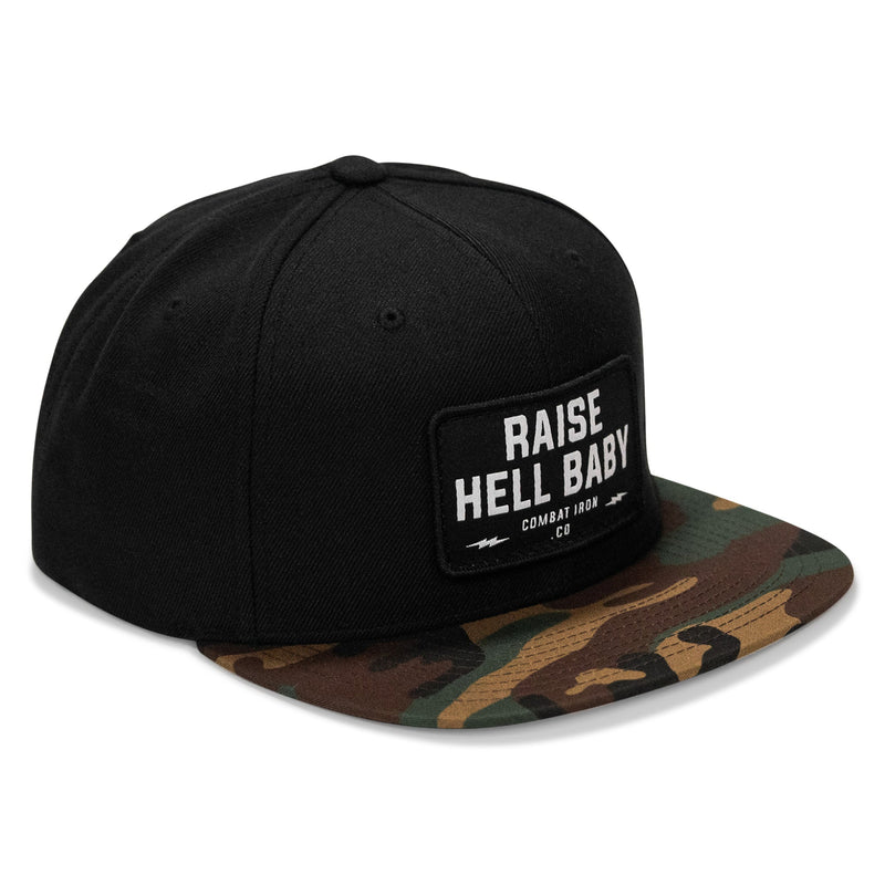 Load image into Gallery viewer, Raise Hell Baby Patch. Flatbill Hat
