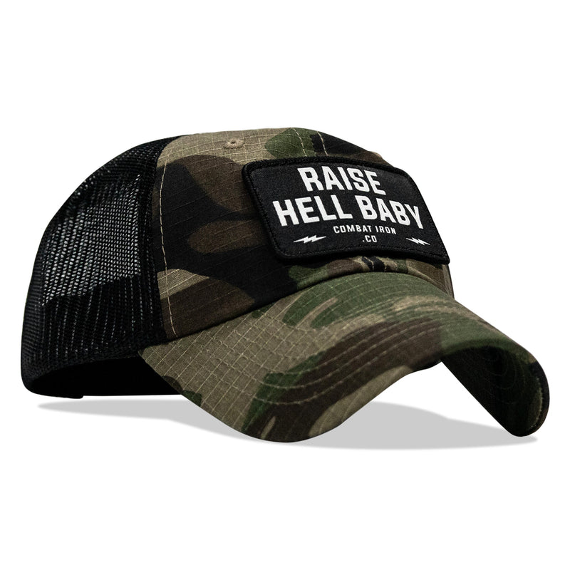 Load image into Gallery viewer, Raise Hell Baby Patch Tactical Ripstop Mesh Snapback Hat