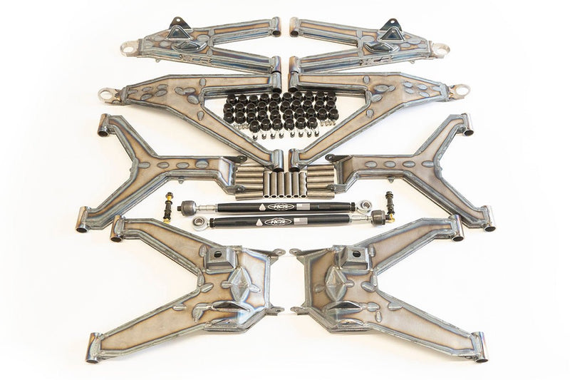 Load image into Gallery viewer, POLARIS RANGER (2021-2022) +2" FORWARD HIGH CLEARANCE FRONT A-ARM KIT AND HIGH CLEARANCE REAR A-ARMS BOTH WITH BUILT IN LIFT - RAN-05321