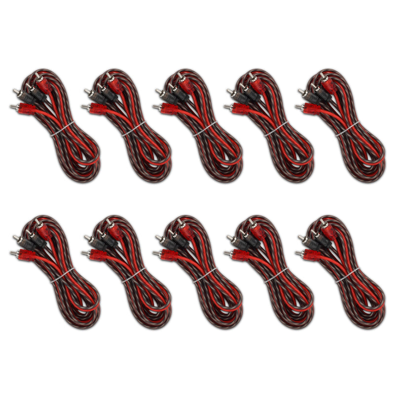 Load image into Gallery viewer, 12 ft Ultra Flex 100% OFC RCA Cable Wire – 10-Pack