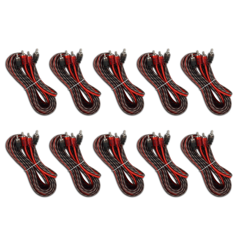 Load image into Gallery viewer, 16 ft Ultra Flex 100% OFC RCA Cable Wire – 10-Pack
