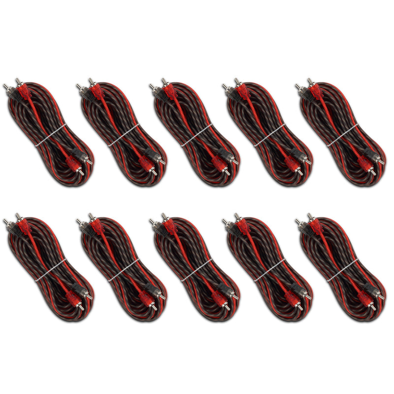 Load image into Gallery viewer, 20 ft Ultra Flex 100% OFC RCA Cable Wire – 10-Pack