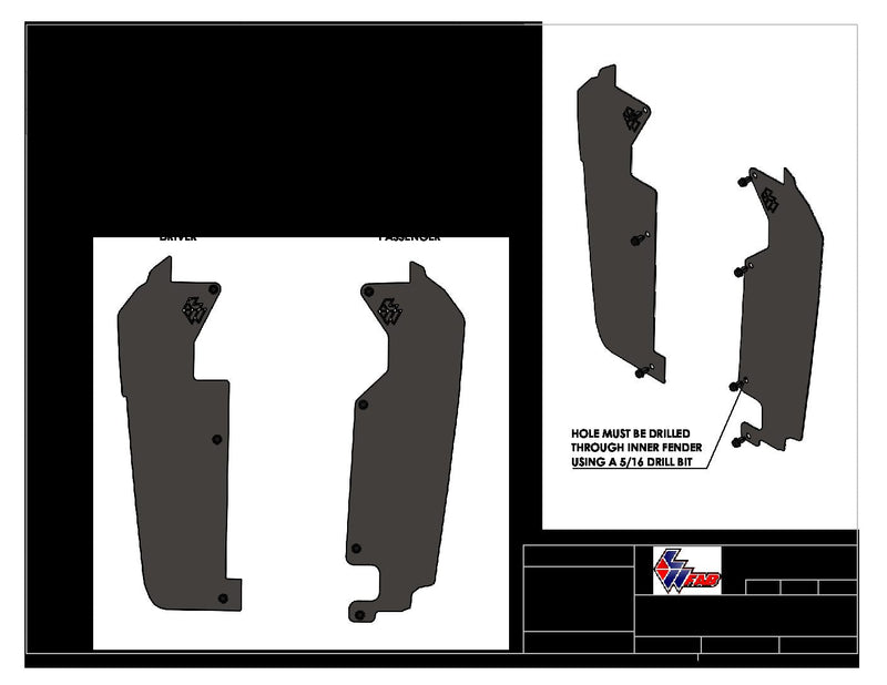 Load image into Gallery viewer, L&W Rear Inner Fender Mud Guard- PRO XP/ TURBO R