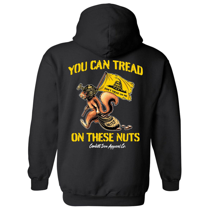 Load image into Gallery viewer, You Can Tread On These Nuts Fleece Lined Hoodie