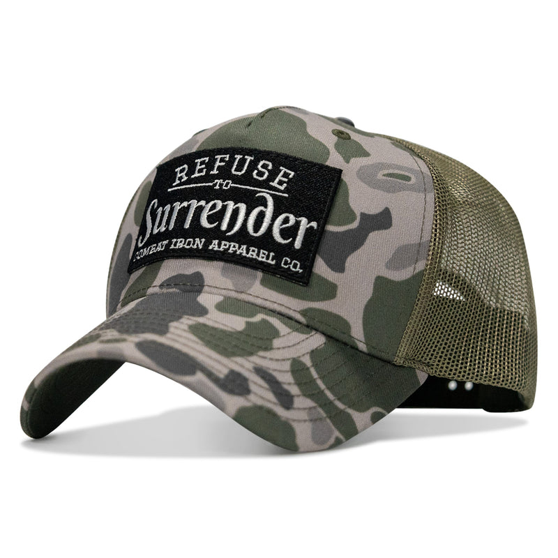 Load image into Gallery viewer, Refuse To Surrender B/W Patch Snapback Hat