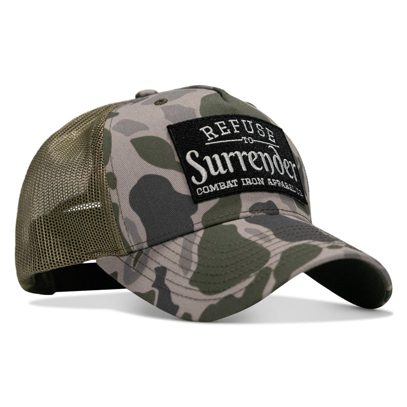 Load image into Gallery viewer, Refuse To Surrender B/W Patch Snapback Hat