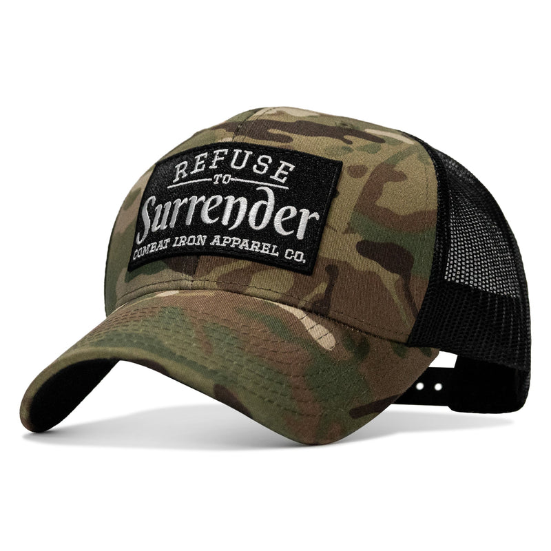 Load image into Gallery viewer, Refuse To Surrender B/W Patch Snapback Hat