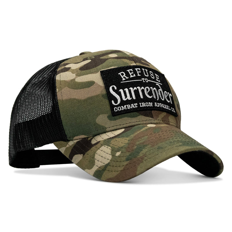 Load image into Gallery viewer, Refuse To Surrender B/W Patch Snapback Hat