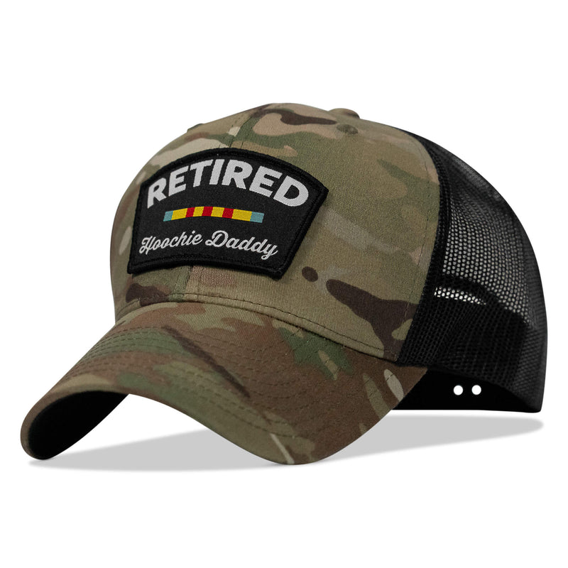 Load image into Gallery viewer, Retired Hoochie Daddy Veteran Patch Snapback Hat