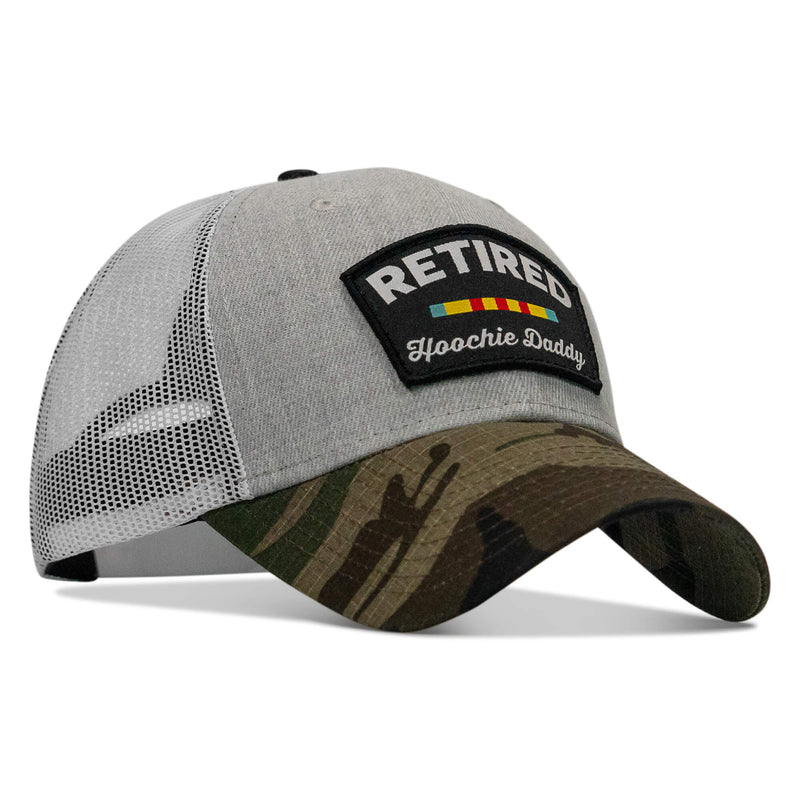Load image into Gallery viewer, Retired Hoochie Daddy Veteran Patch Snapback Hat