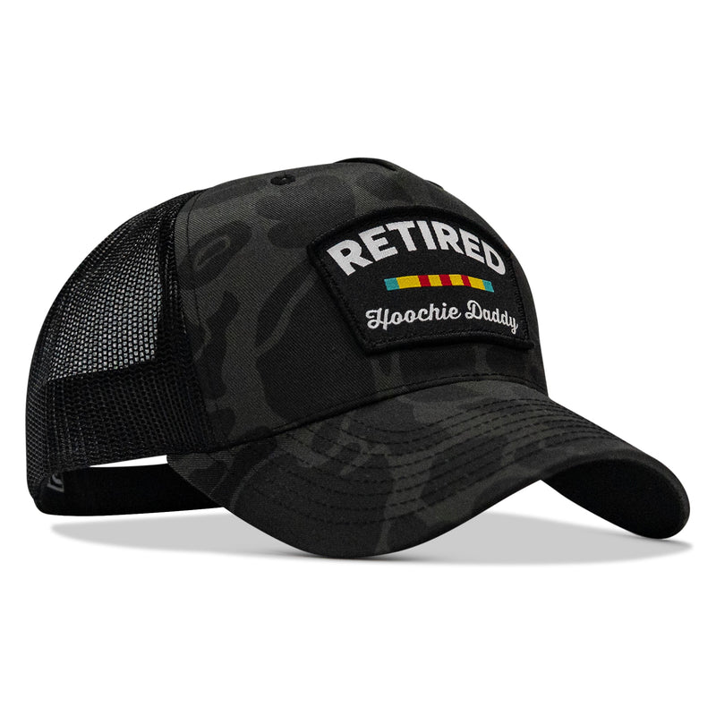 Load image into Gallery viewer, Retired Hoochie Daddy Veteran Patch Snapback Hat