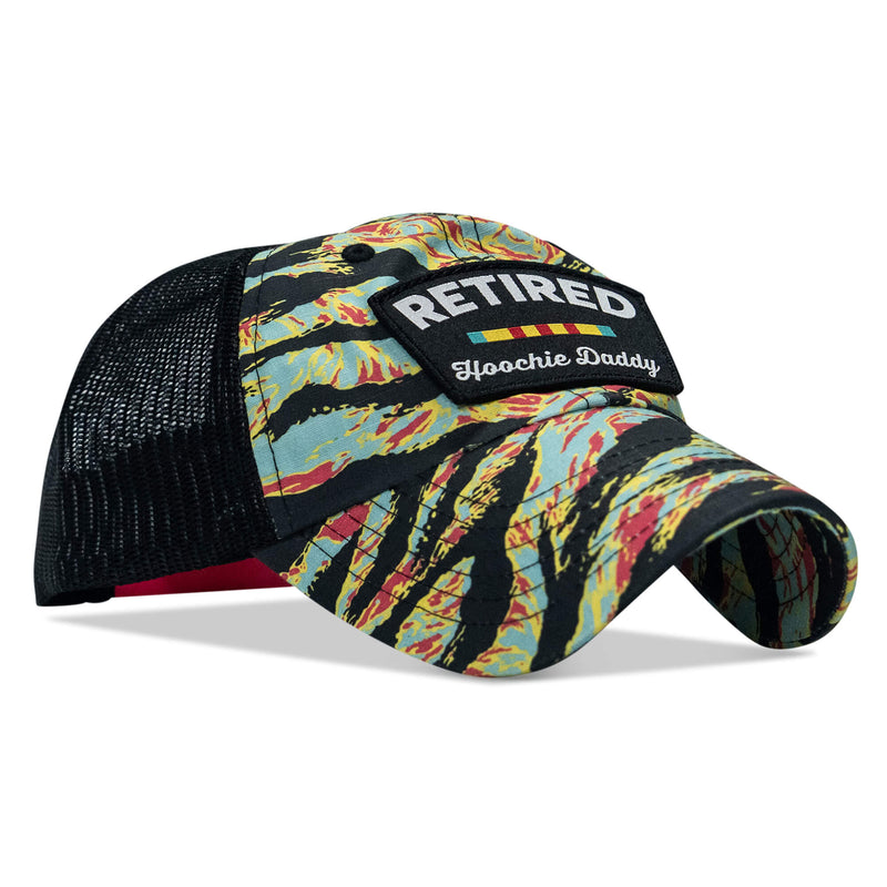 Load image into Gallery viewer, Retired Hoochie Daddy Veteran Patch Ripstop Tactical Mesh Snapback Hat
