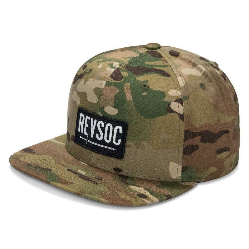 Load image into Gallery viewer, REVSOC Classic Patch Flatbill Hat